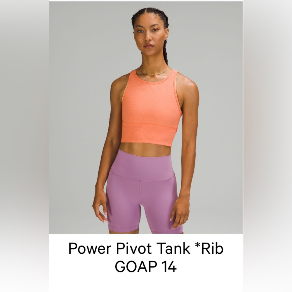 NWOT Lululemon Power Pivot Tank. Size 14.